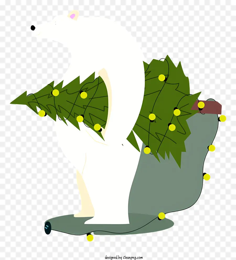 Karikatür Ayı，Noel Ağacı PNG