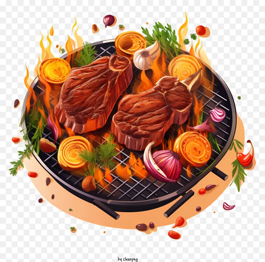 Barbekü ızgarası，Izgara Biftek PNG