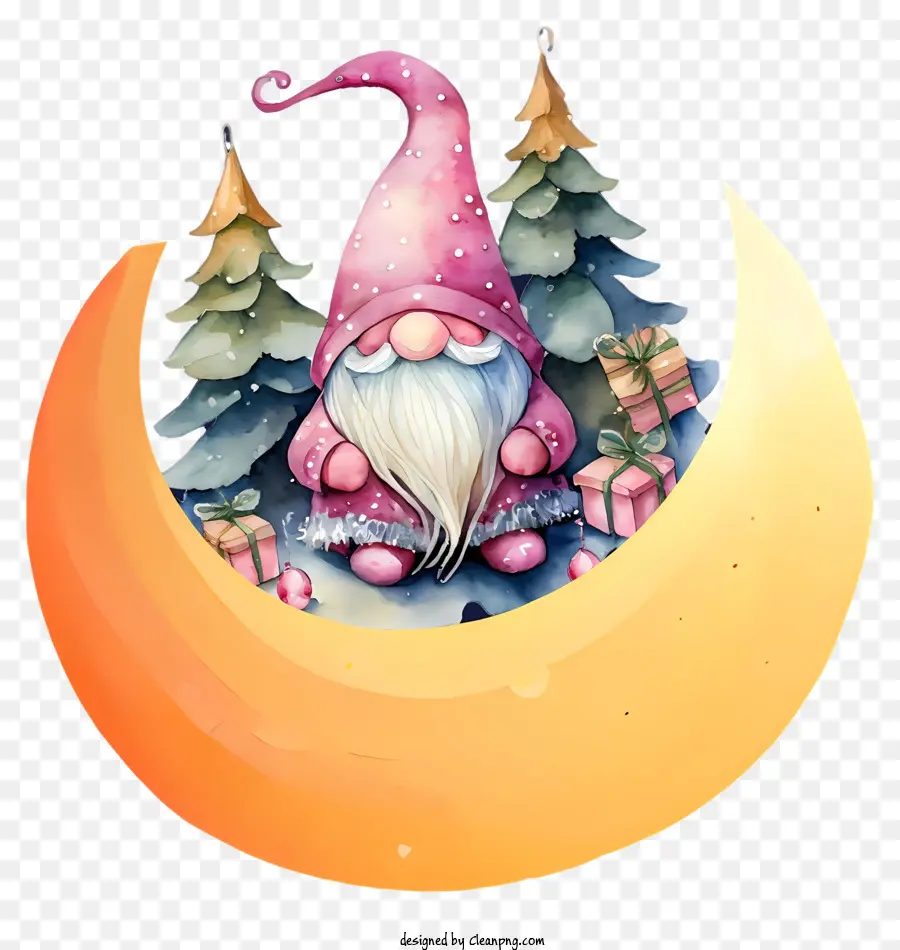 Suluboya Resim，Hediyeli Gnome PNG