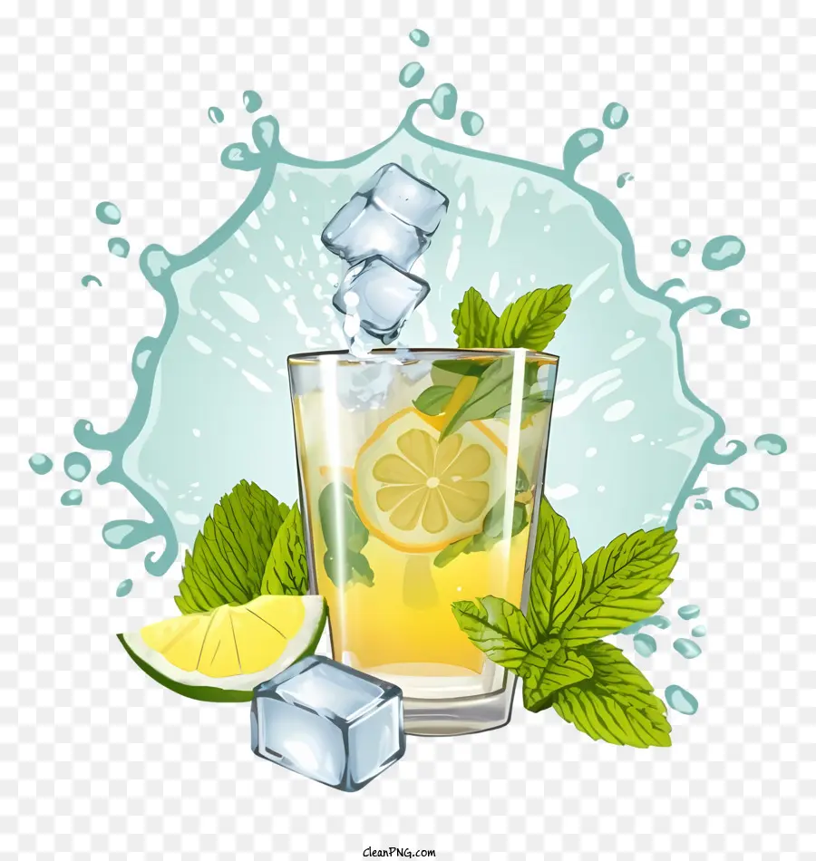 Buzlu çay，Nane Mojito PNG