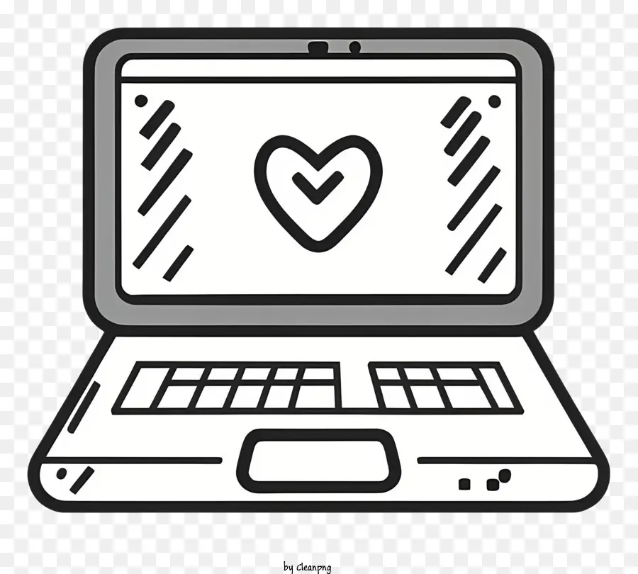 Dizüstü Bilgisayar，Kalp şekli PNG