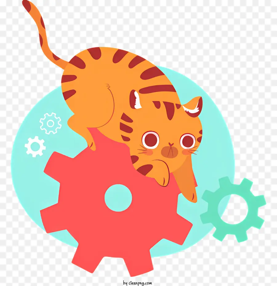 Turuncu Kedi，Dişli Mekanizması PNG