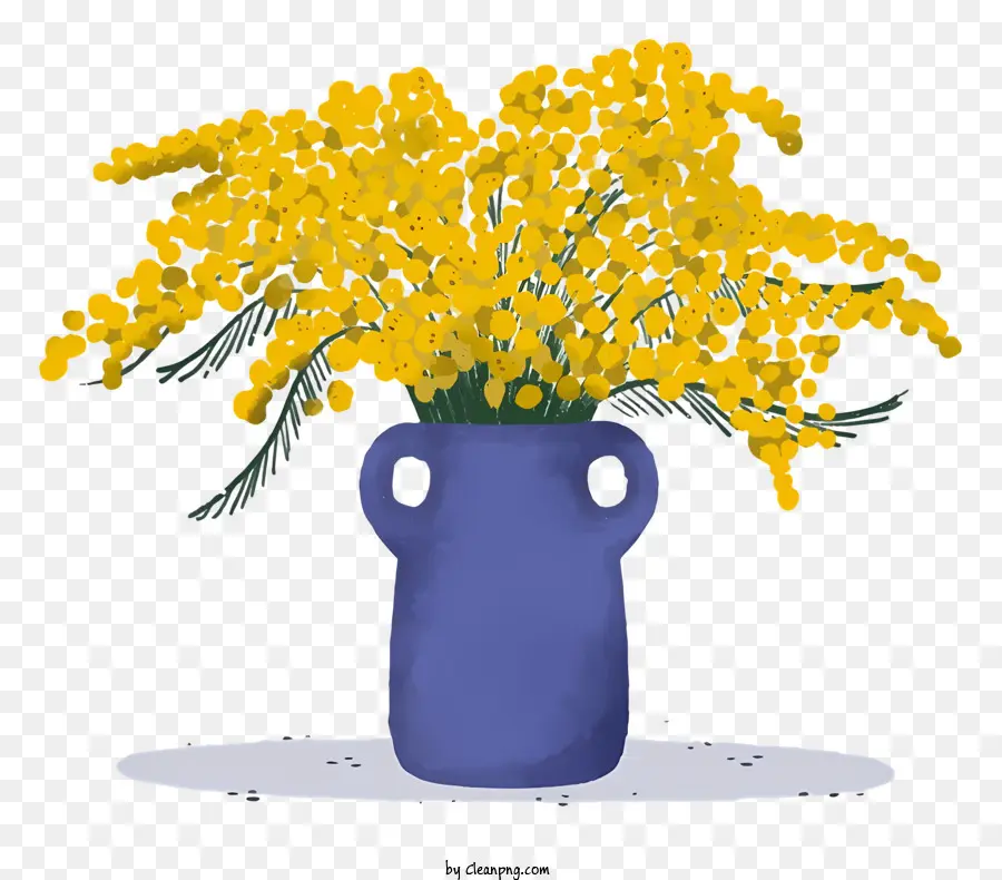 Vazo，Sarı çiçek PNG