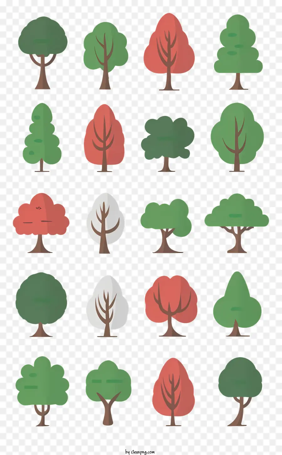Renkli Ağaçlar，Canlı Yapraklar PNG