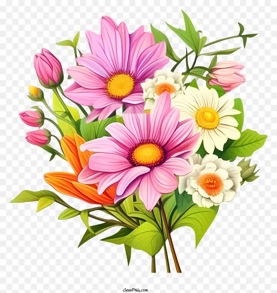 çiçek Buketi，Renkli çiçekler PNG