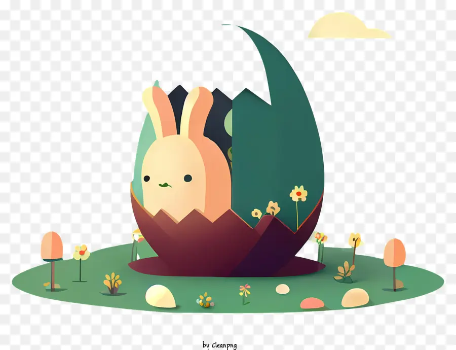 Karikatür Tavşan，çikolata Yumurta PNG