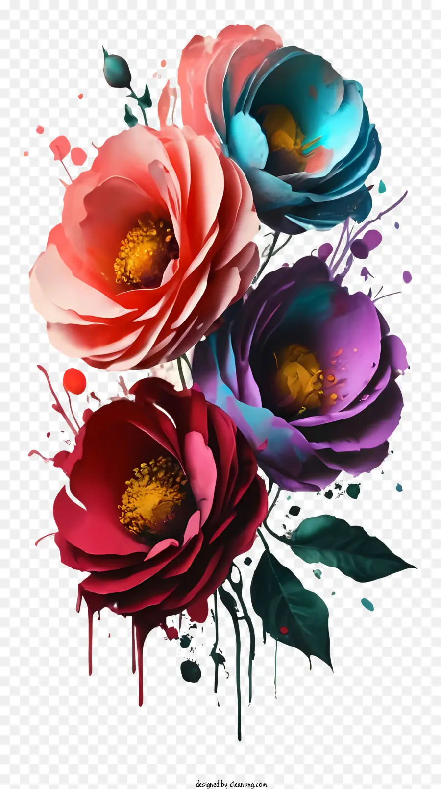 Renkli çiçekler，çiçek Buketi PNG