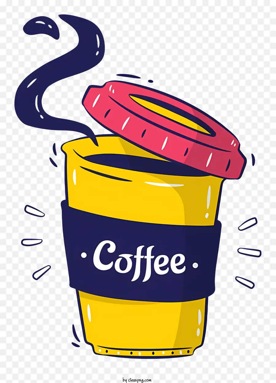 Kahve Fincanı，Sarı Ve Pembe Fincan PNG