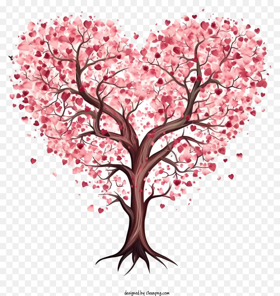 Ağaç，Kalp şekli PNG