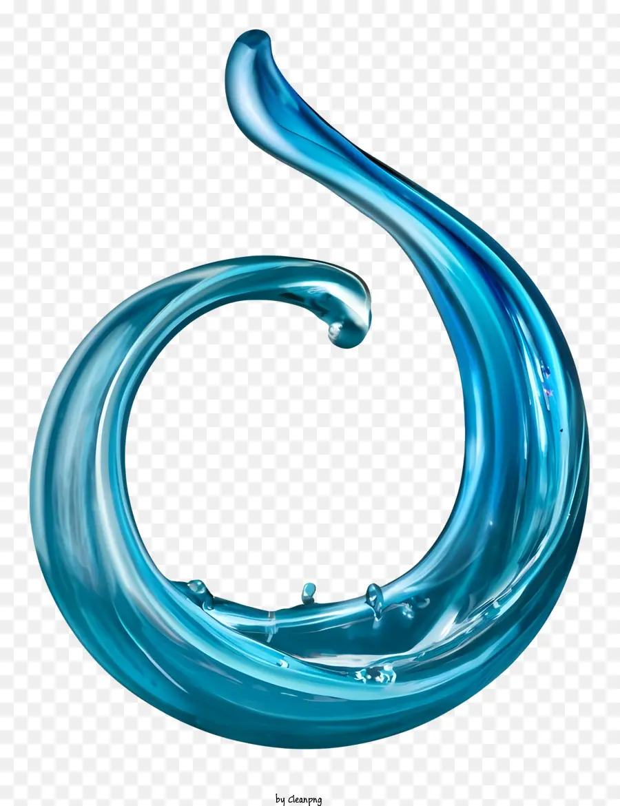 Mavi Girdap，Su Damlacıklarından Yapılmış Spiral PNG