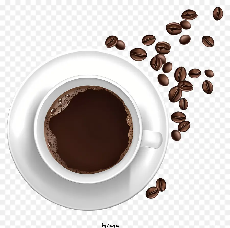 Siyah Kahve，Kahve çekirdekleri PNG