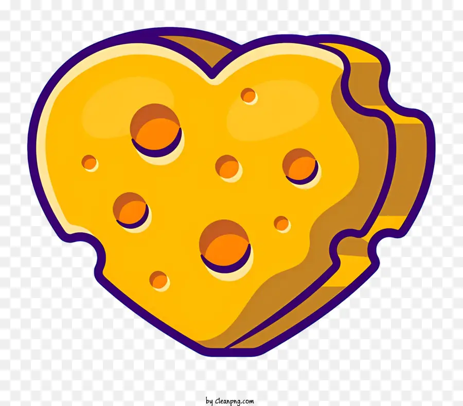 Kalp şeklinde Peynir，İsviçre Peyniri PNG