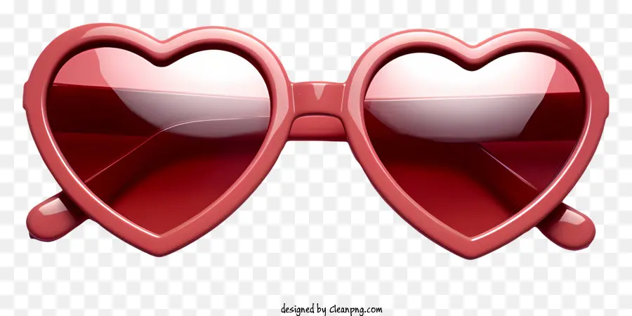 Kalp şeklindeki Güneş Gözlüğü，Pembe Lensler PNG
