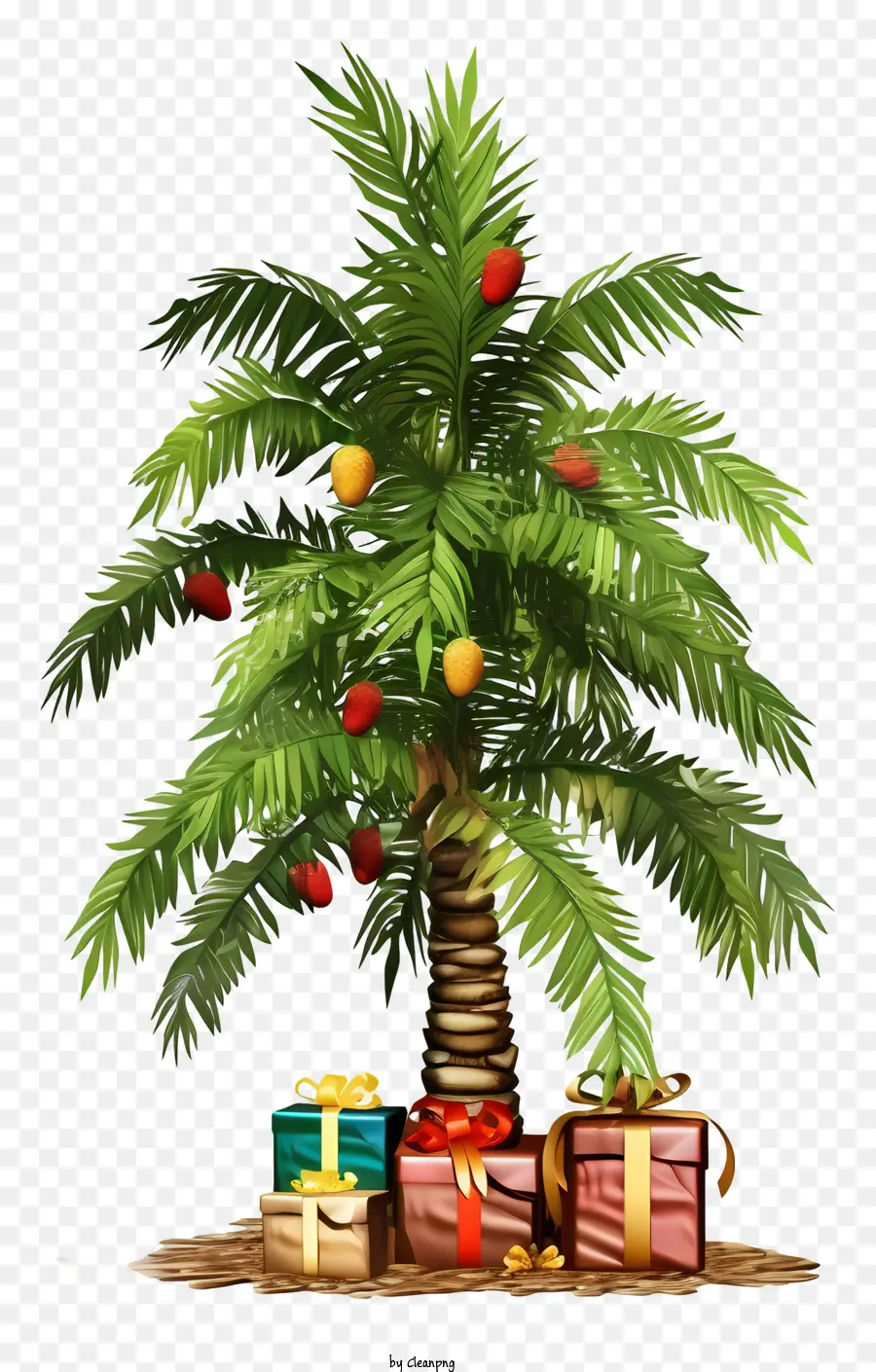 Palmiye Ağacı Hediyeleri，Noel Palmiye Ağacı PNG