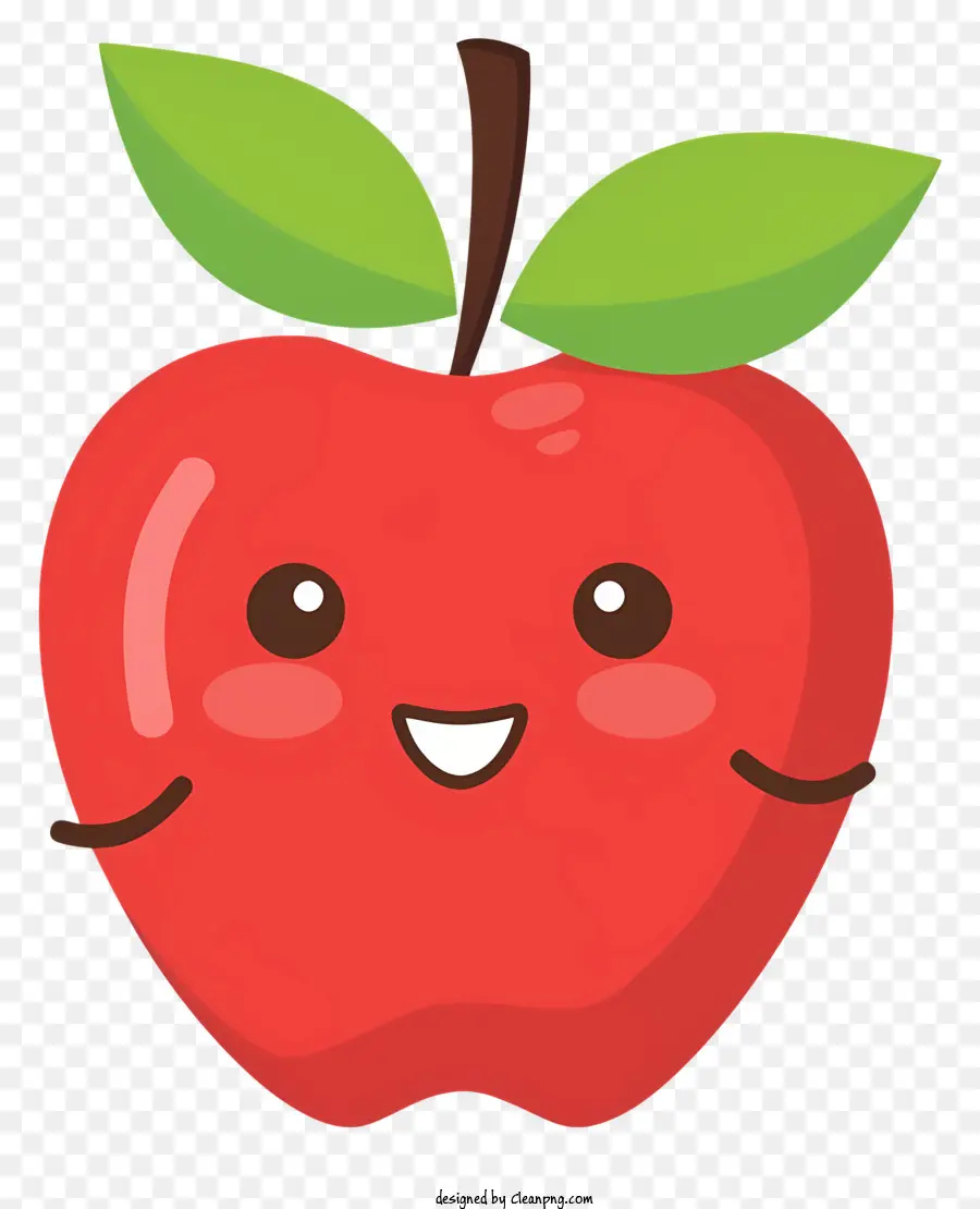 Kırmızı Elma，Gülümseyen Yüzü PNG