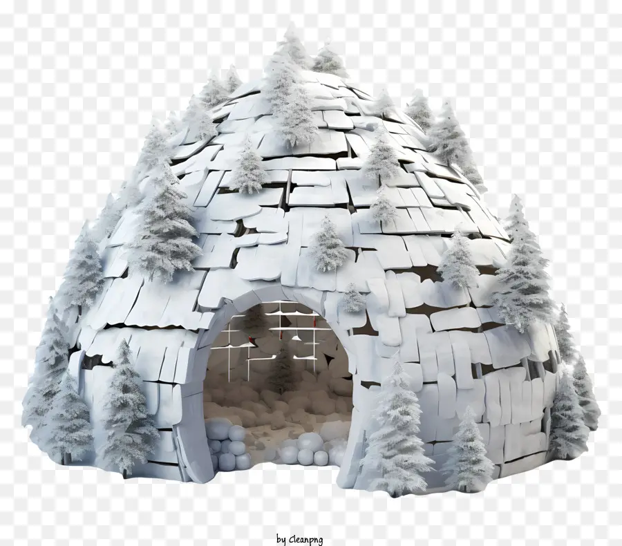 Kar ıgloo，Koni şekilli çatı PNG
