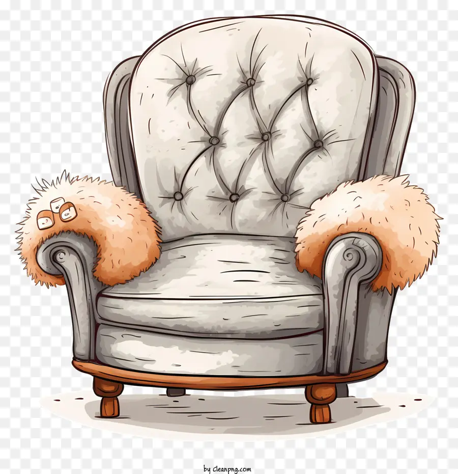Bulanık Sandalye，Vintage Tarzı Sandalye PNG