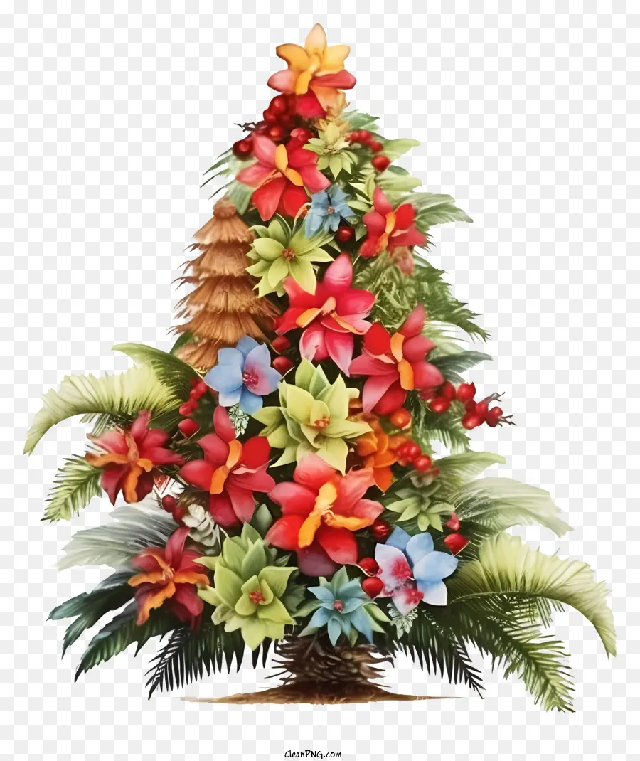 Noel Ağacı，Çiçek Düzenlemeleri PNG
