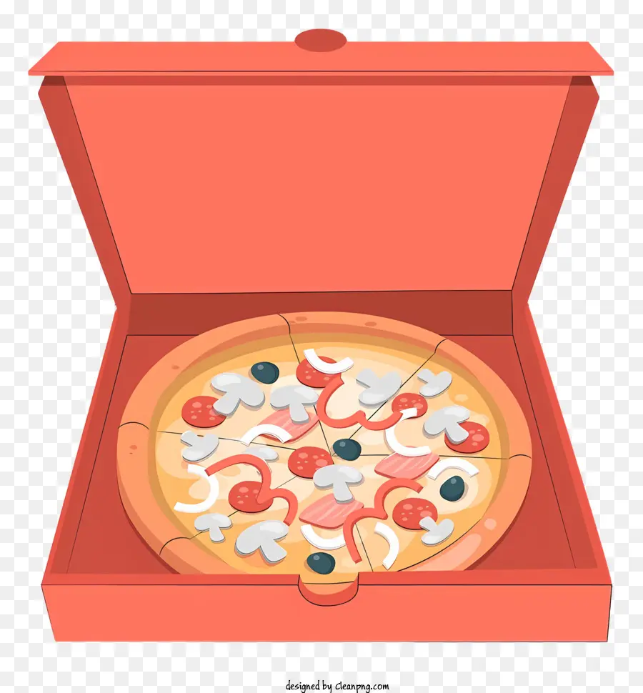 Pizza，Kırmızı Kutu PNG
