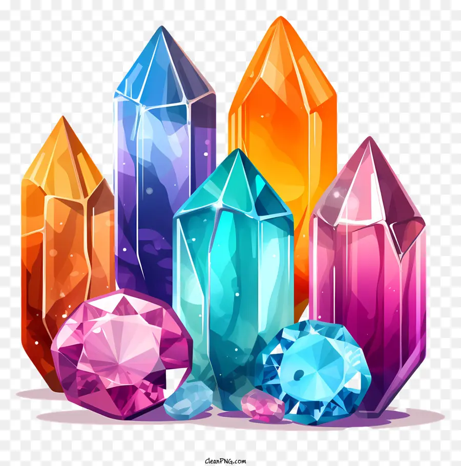 Kristal Değerli Taşlar，Renkli Değerli Taşlar PNG
