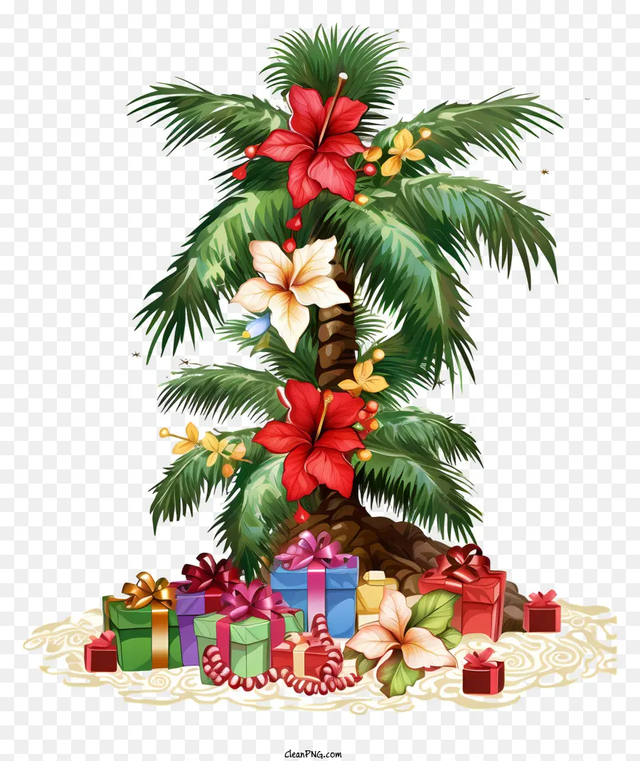Noel Ağacı Süslemeleri，Tropikal Noel Ağacı PNG
