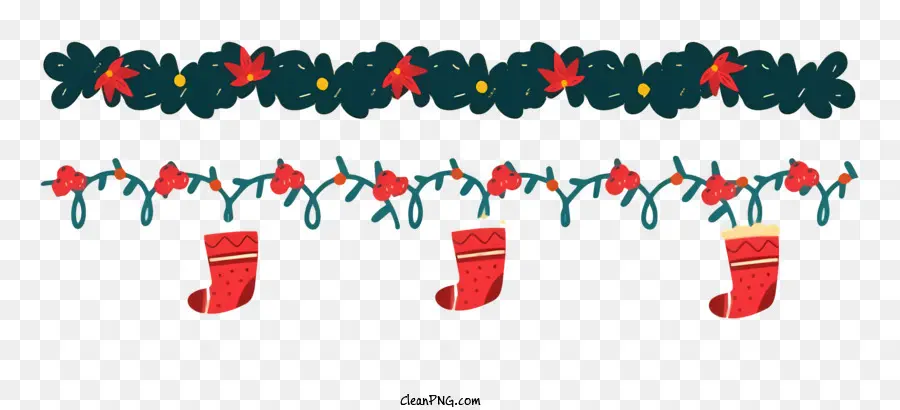 Noel Çorap，Kırmızı Ve Yeşil PNG