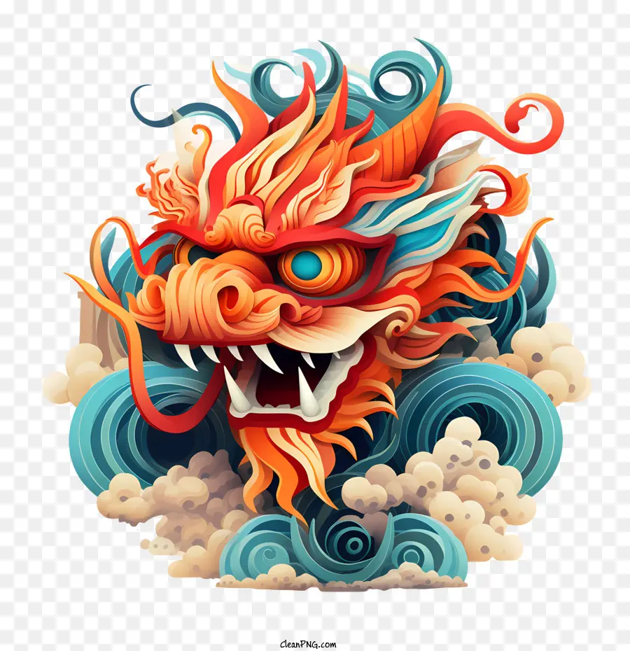 Çin Ejderha，Çin Mitolojisine PNG