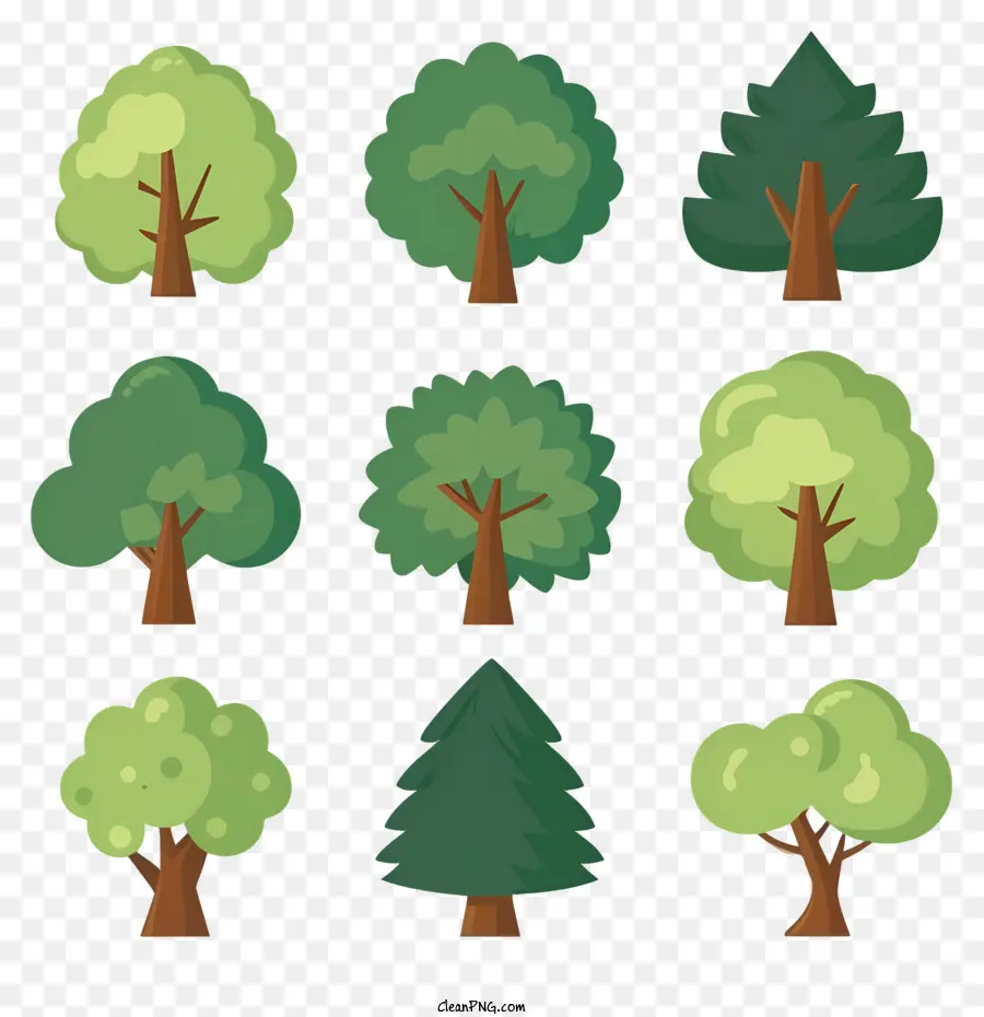 Ağaç Türleri，Yeşillik Varyasyonu PNG