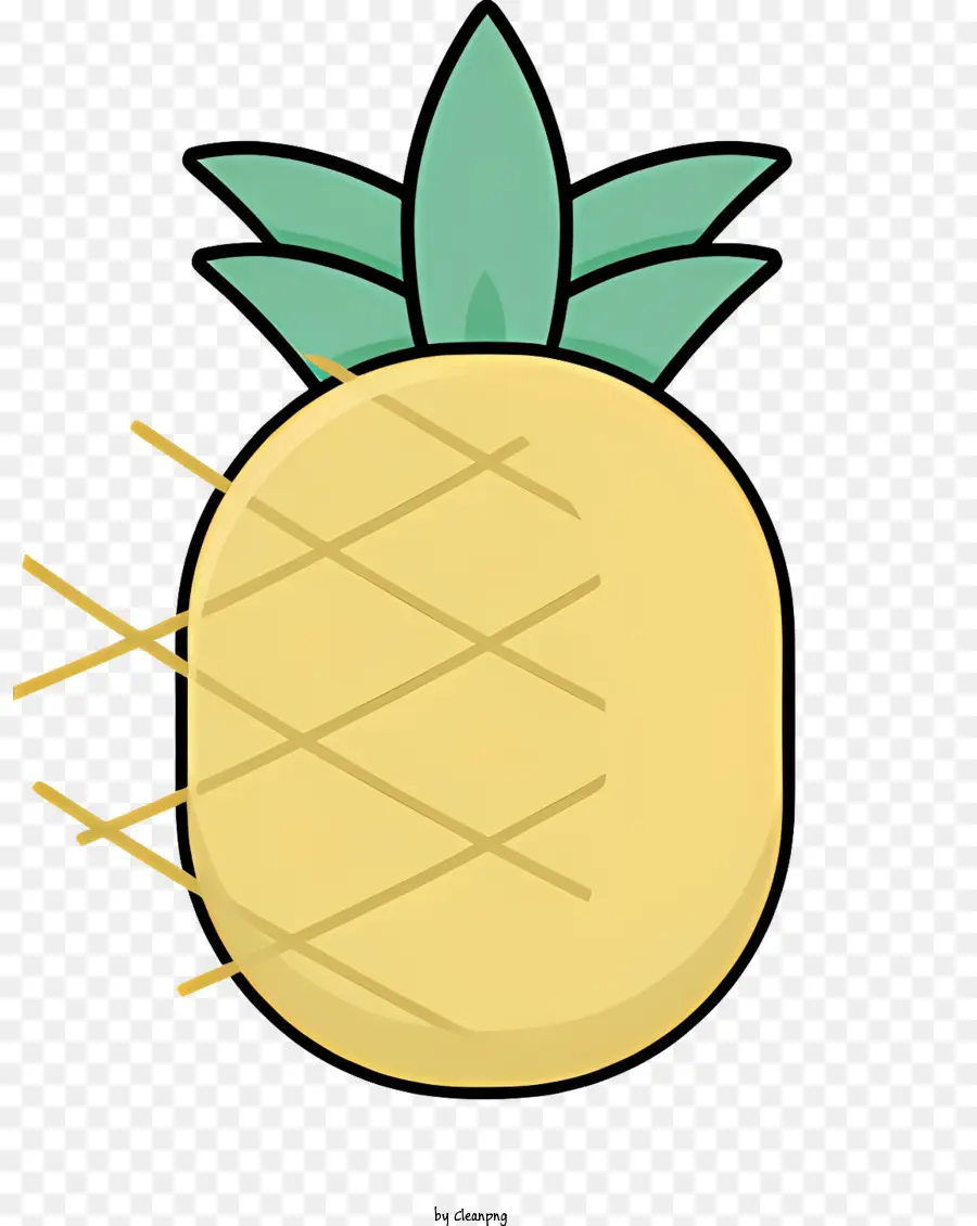 Düz Tasarım，Ananas PNG