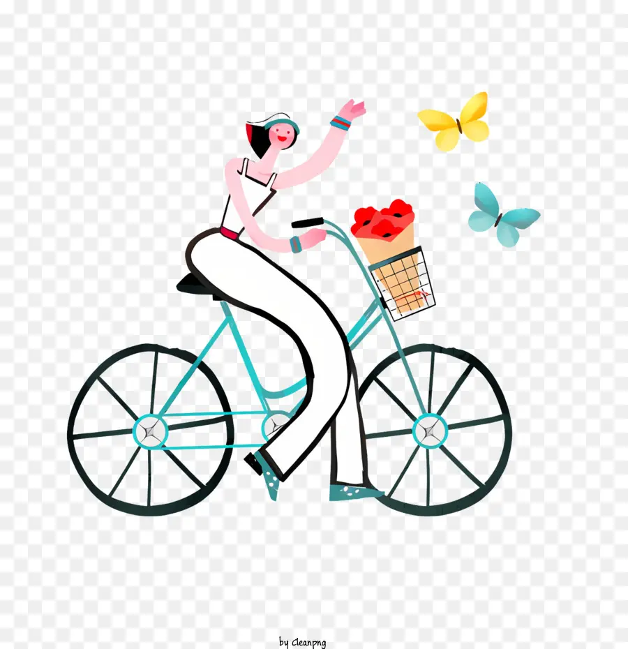 Bisiklet，Bisiklette Kadın PNG