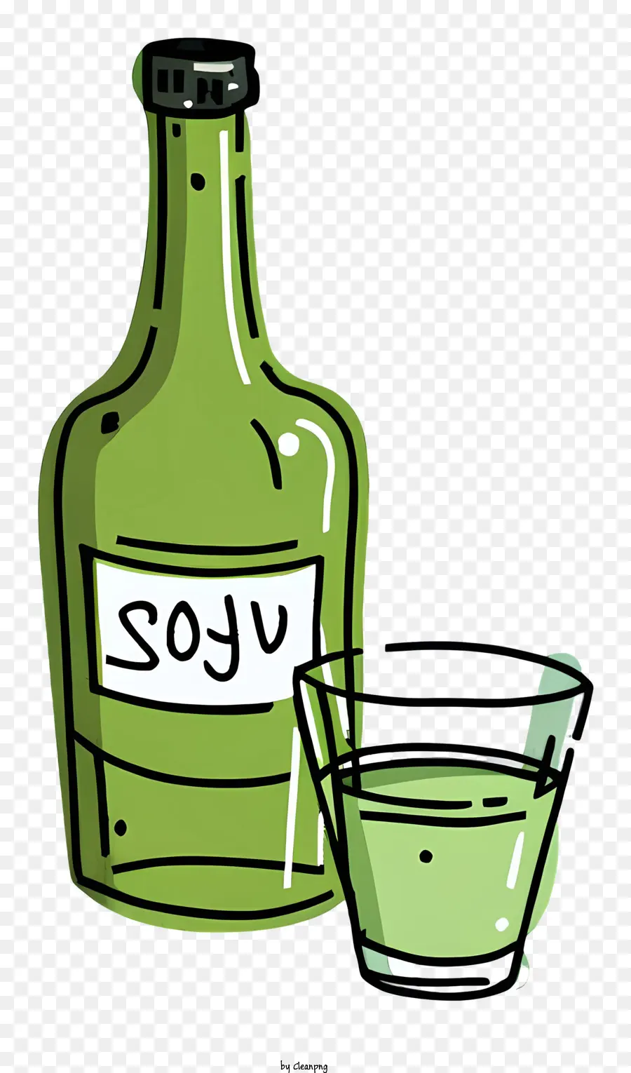 Soya Sosu şişesi，Soju şişesi PNG