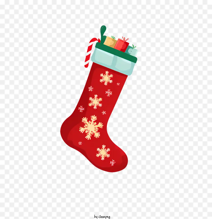 Noel çorap，Kırmızı PNG