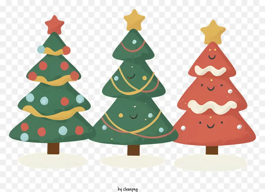 Noel Ağaçları，Renkli Ağaçlar PNG