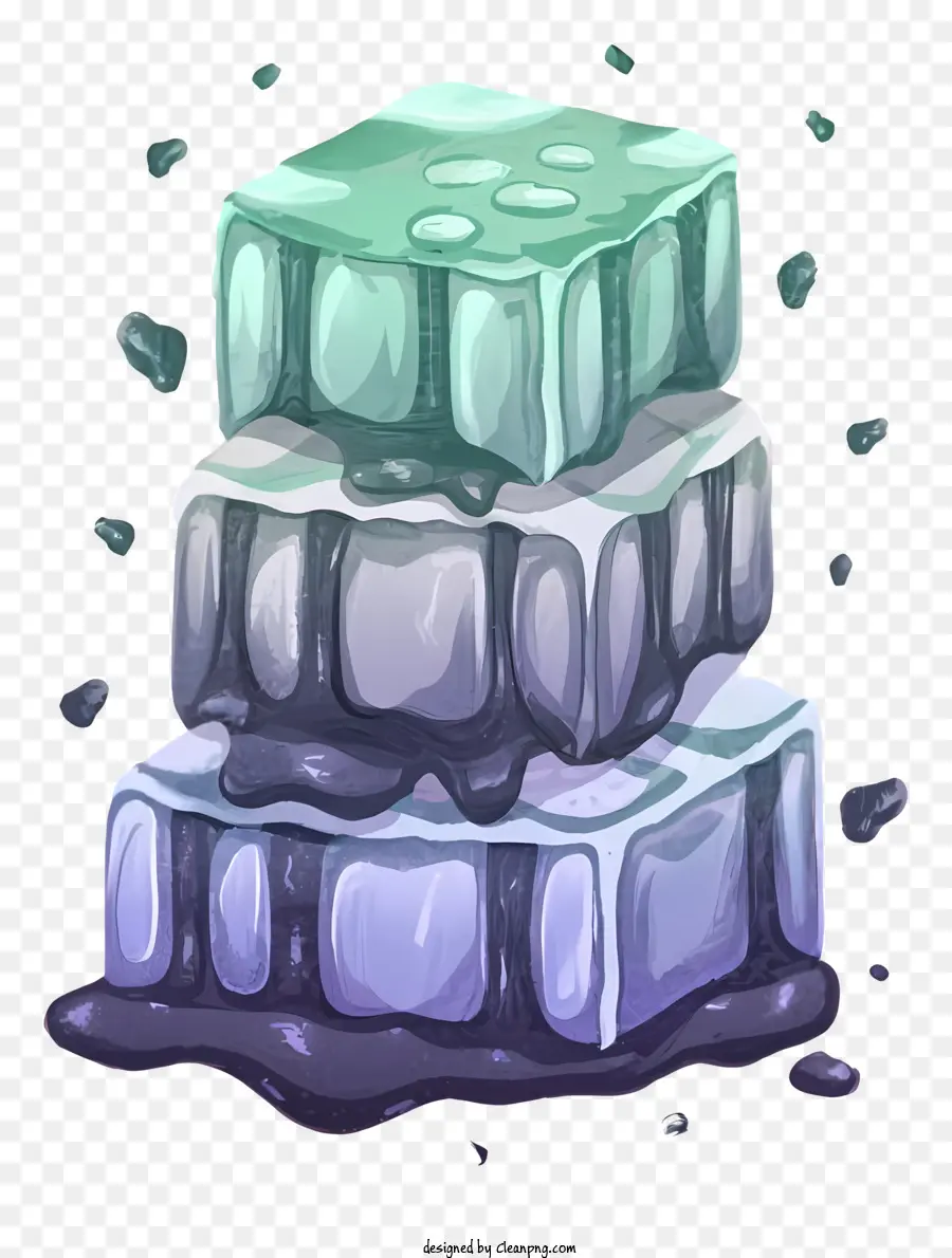 Buz Kristalleri，Yığılmış Buz Blokları PNG