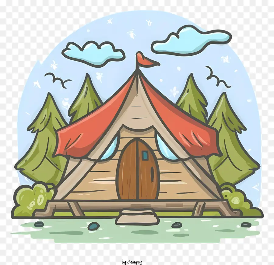 Kamp çadırı，Orman Barınağı PNG