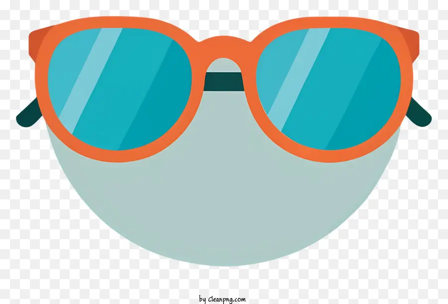 Turuncu Lensli Gözlük，Mavi Renkli Lensler PNG