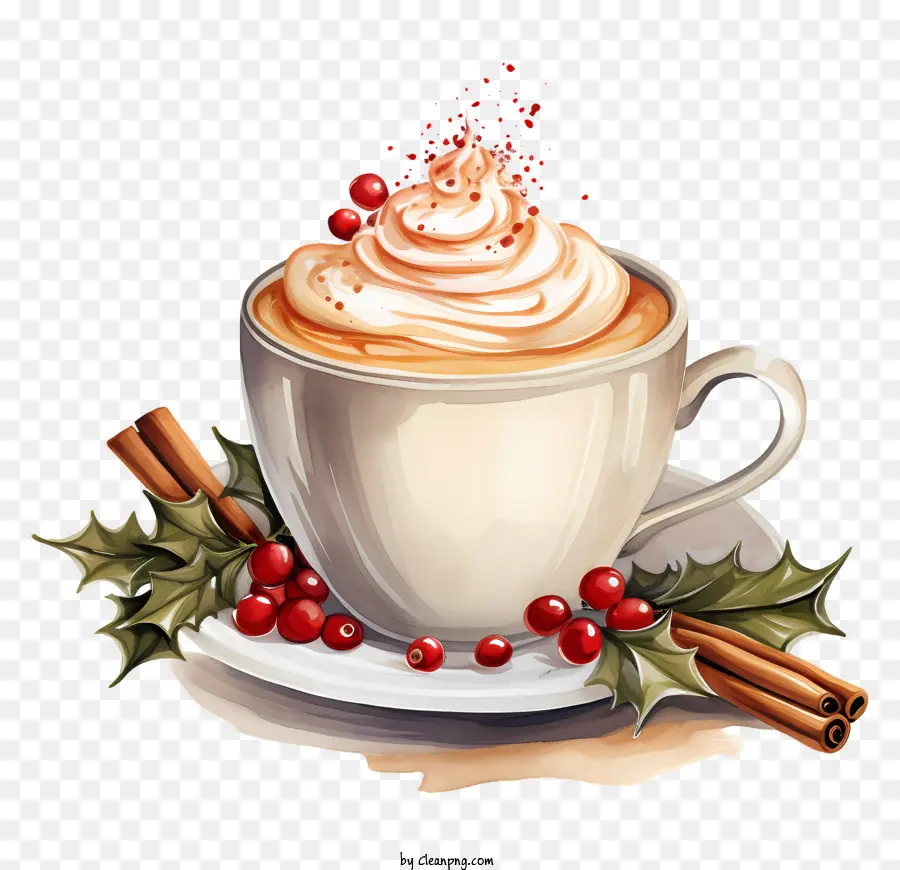 Kahve，Krem şantili Latte PNG