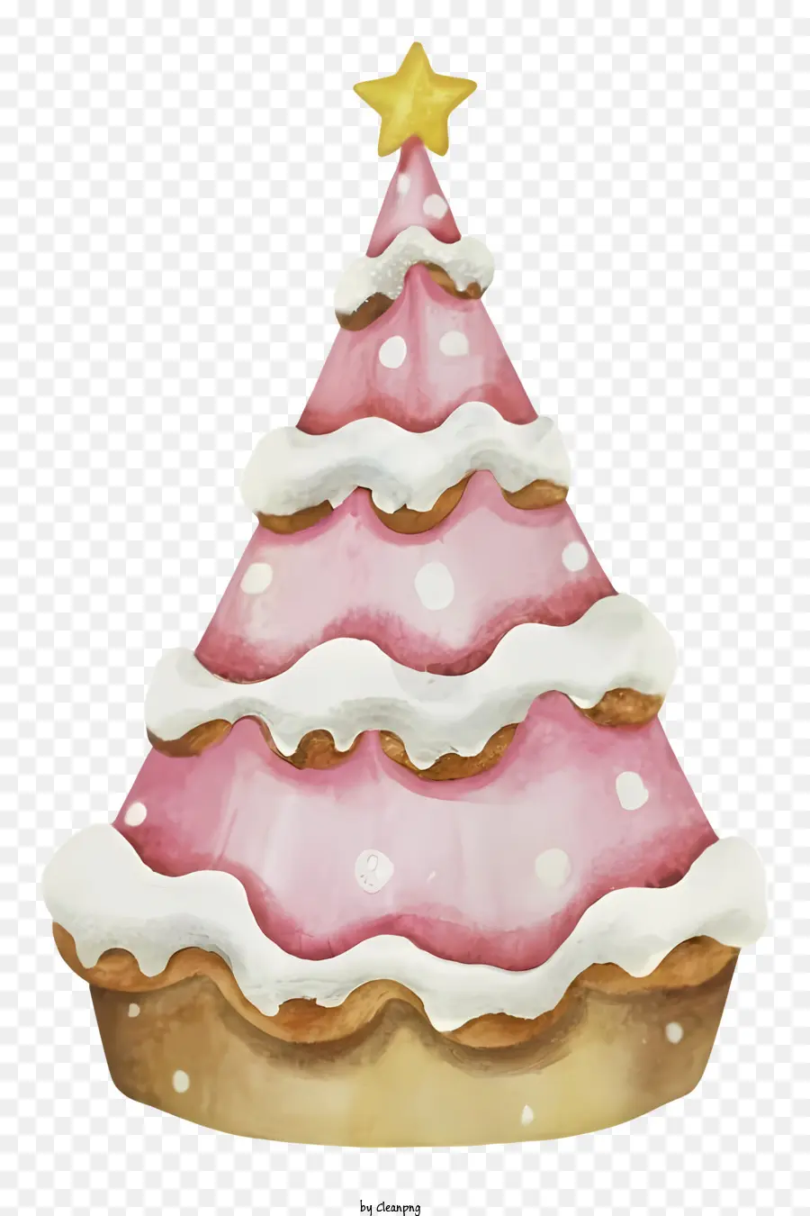Pembe Ve Beyaz Kek，Noel Ağacı Pastası PNG