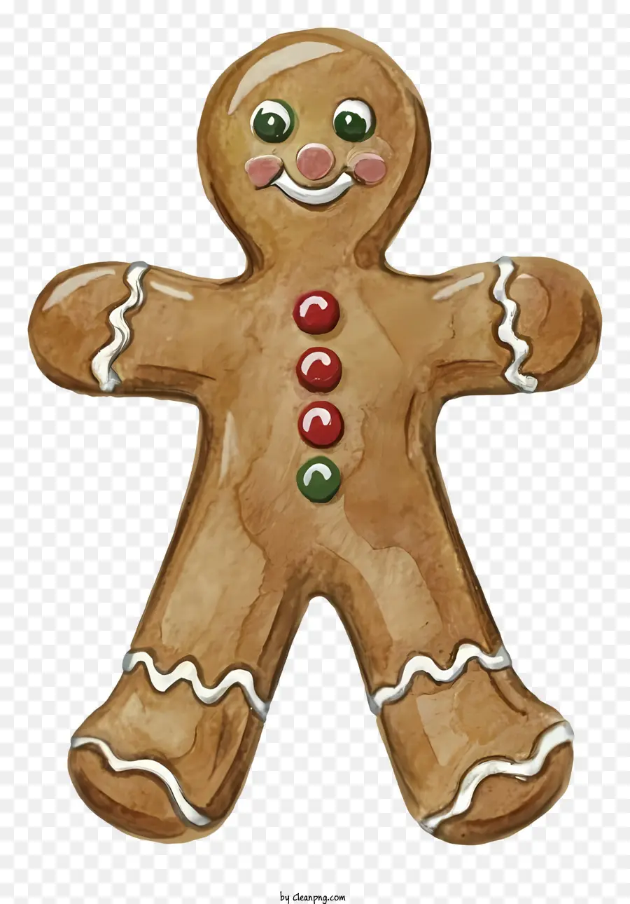 Gingerbread Adam，Suluboya Illüstrasyon PNG