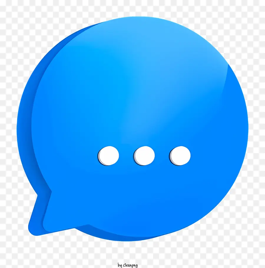 Mavi Konuşma Balonu Simgesi，Noktalı Konuşma Balonu PNG