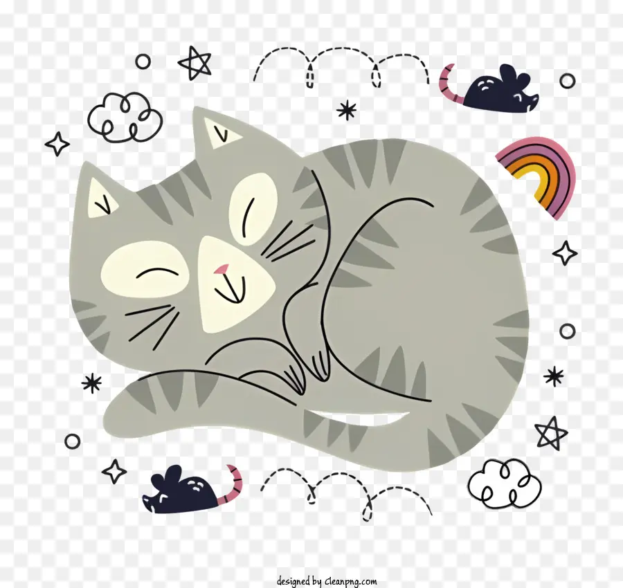 Gri Kedi，Kedi Uyku PNG