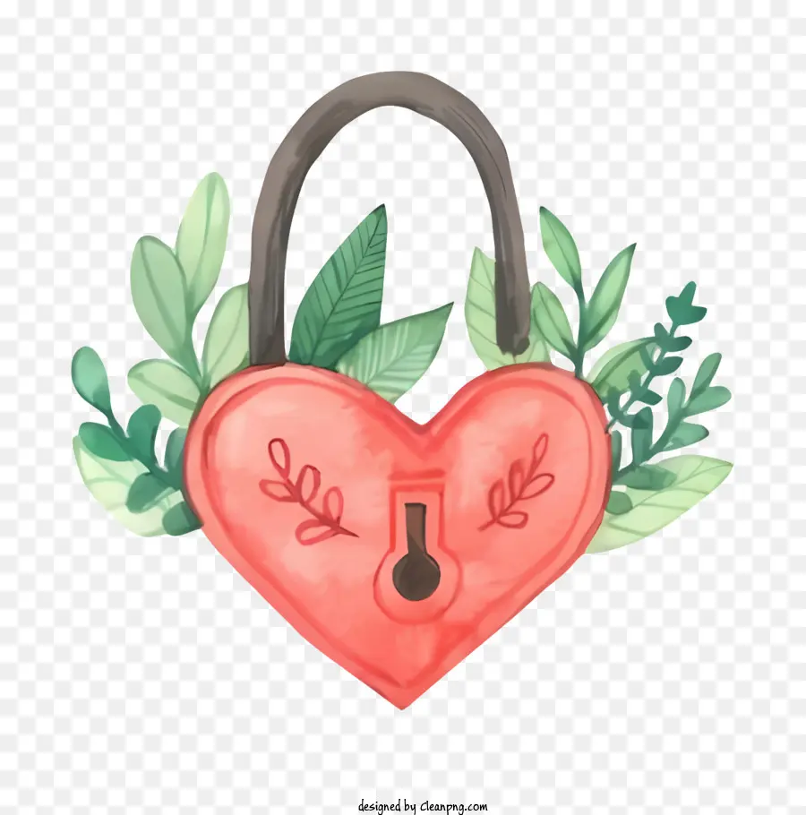 Kalp şeklindeki Kilit，Anahtar Ve Kilit PNG