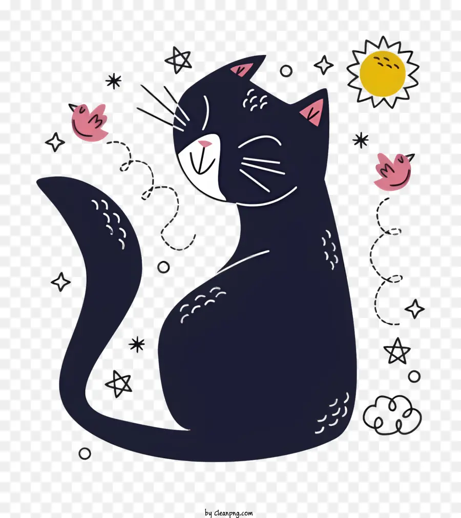 Siyah Kedi，Sevimli Kedi PNG