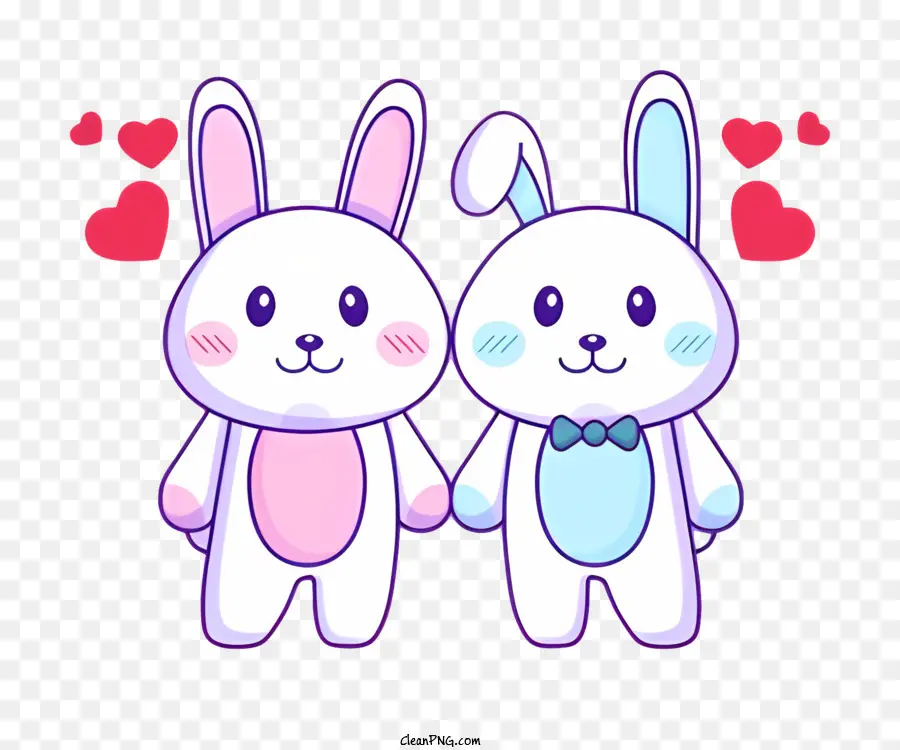 Tavşanlar，Kalpler PNG