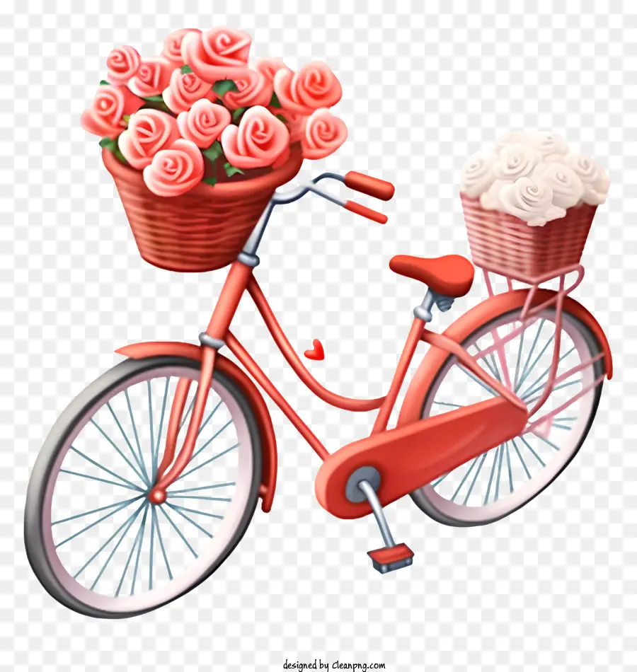 Kırmızı Bisiklet，Gül Sepeti PNG