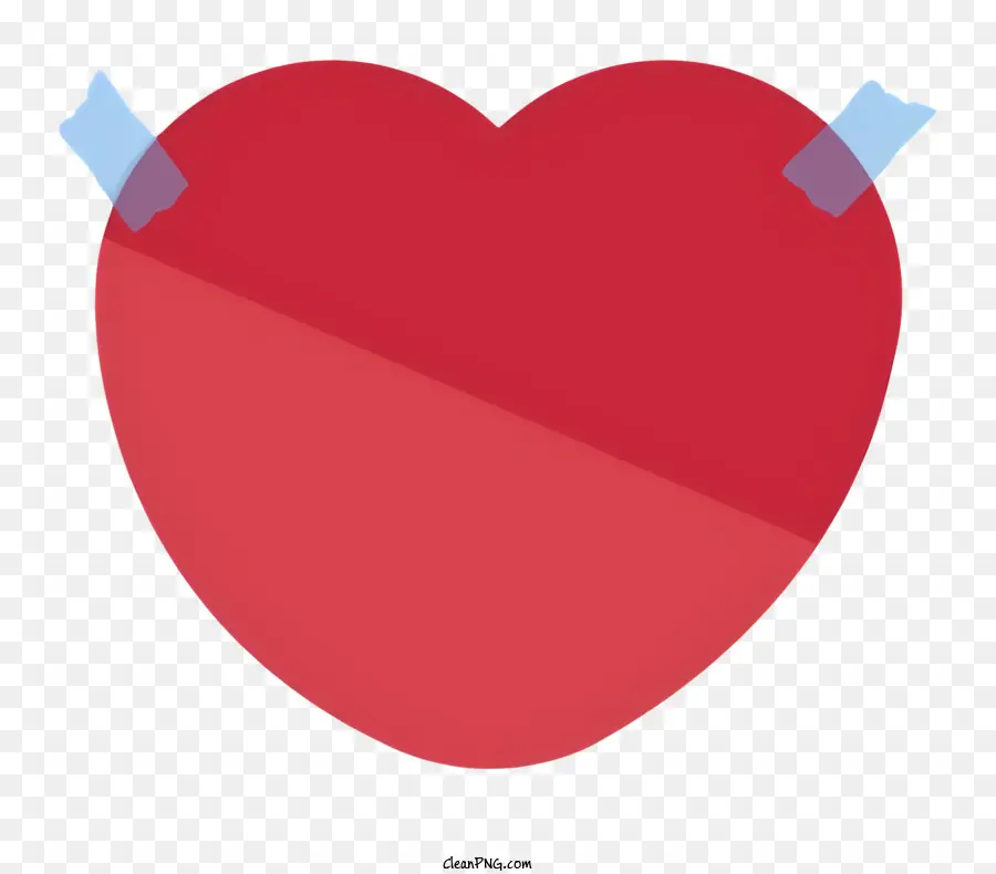 Kırmızı Kalp，Beyaz Sınır PNG