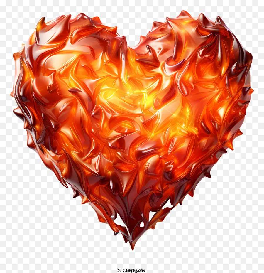 Yangın Kalp，Alevli Kalp PNG