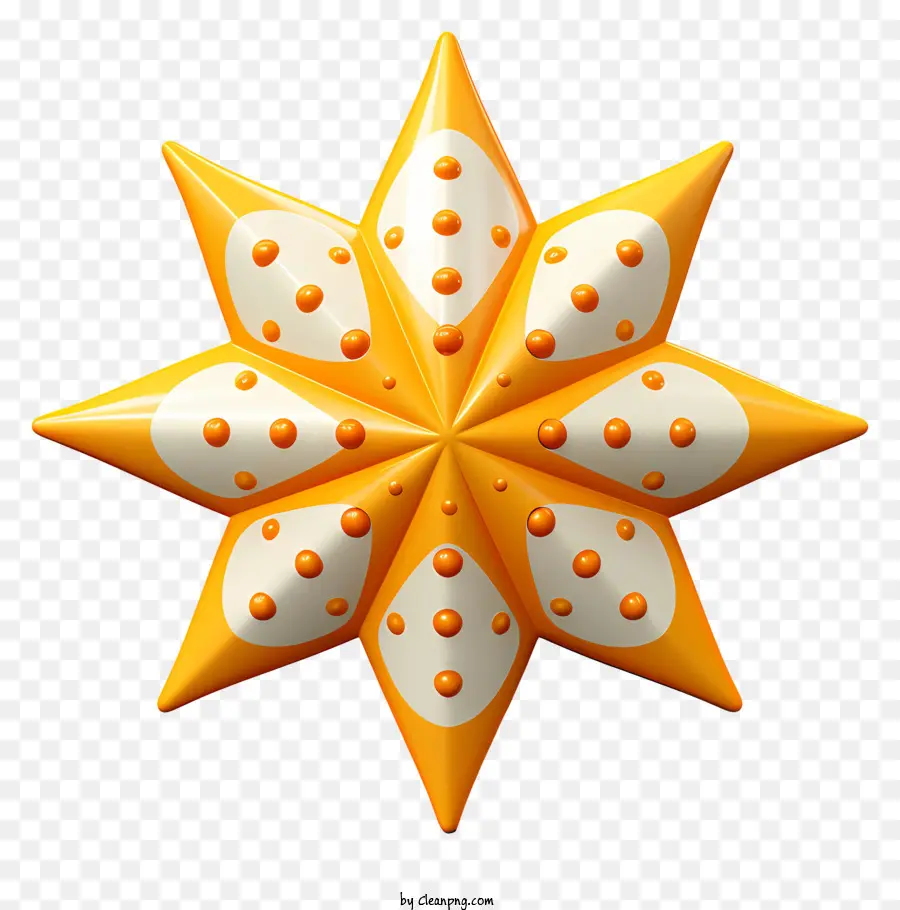 Turuncu Yıldız，Beş Uçlu Yaprakları PNG