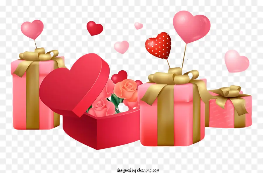 Sevgililer Günü，Romantik Hediyeler PNG