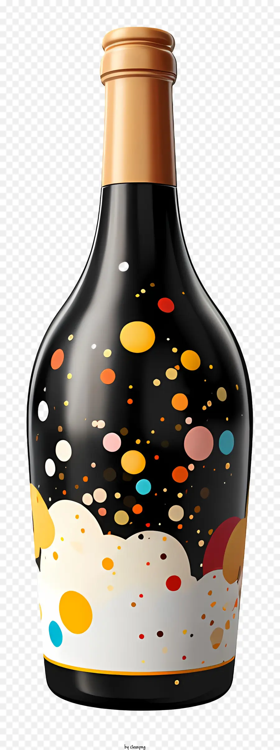 Cam şişe，Çok Renkli Noktalar PNG